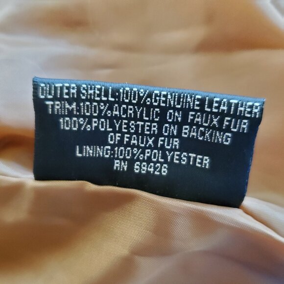 VTG 90s WILSON'S LEATHER COAT Women's XL Maxima Y2K Penny Lane Faux Fur Lined - Picture 14 of 14